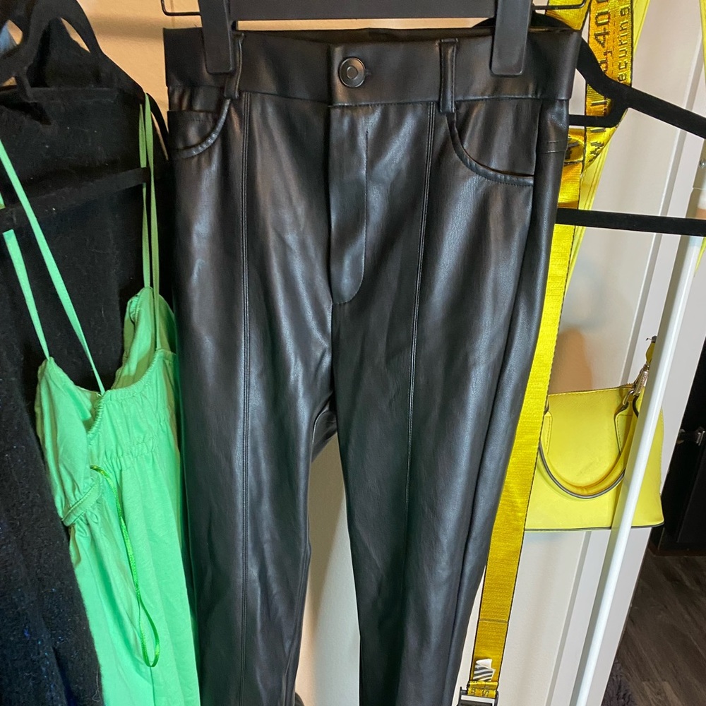zara leather pants